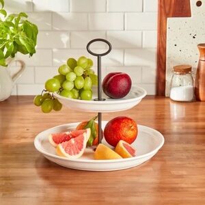 Bee & Willow Two-Tier White Serving Stand